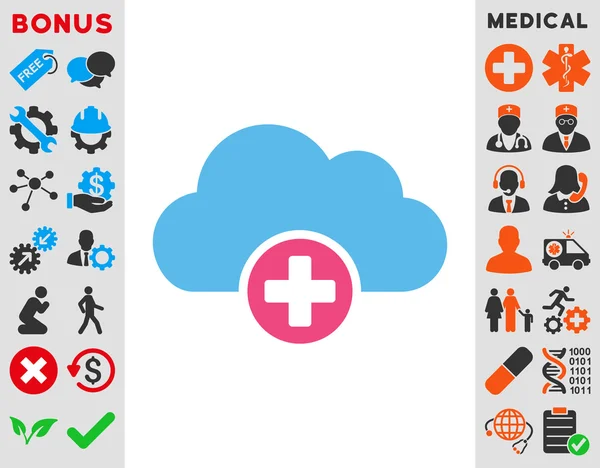 Icona medicina cloud — Foto Stock