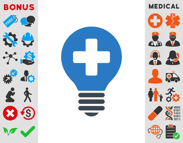 Healh Care Bulb Icon — Stock Photo, Image