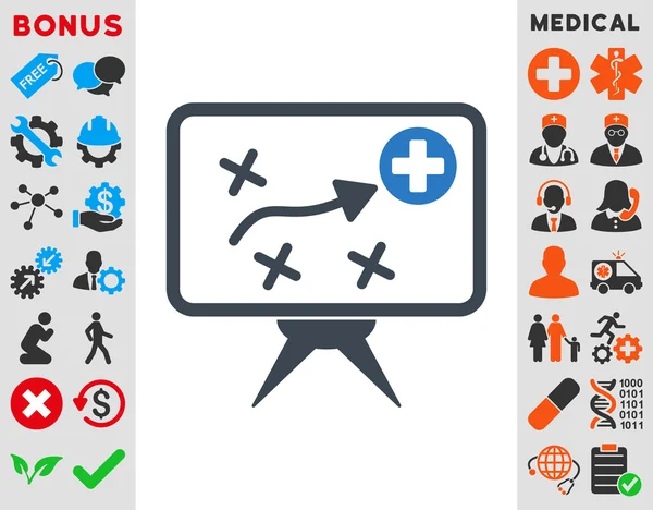 Icono de Estrategia de Salud — Foto de Stock