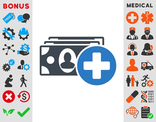 Medisinske kostnader Icon – stockfoto