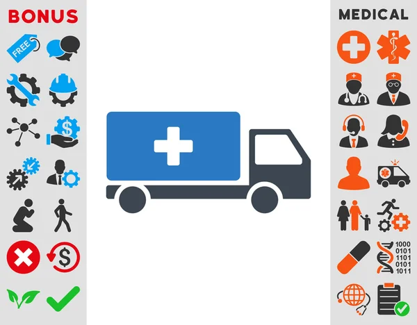 Ikona przesyłki medyczne — Zdjęcie stockowe