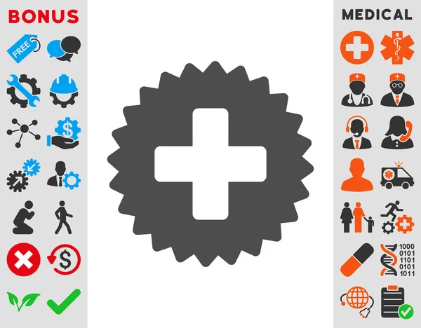 Icono de sello de atención médica —  Fotos de Stock