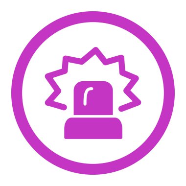 Alarm yuvarlak vektör simgesi