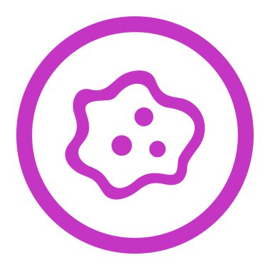 Amip yuvarlak vektör simgesi