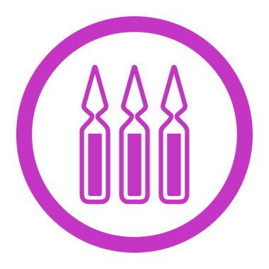 Ampul yuvarlak vektör simgesi