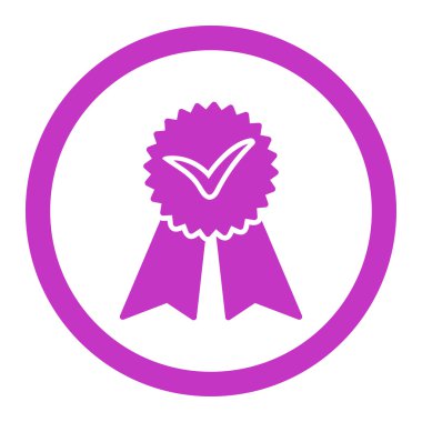 Onayı yuvarlak vektör simgesi