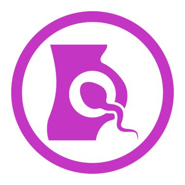 Suni tohumlama yuvarlak vektör simgesi