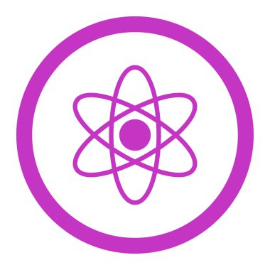Atom yuvarlak vektör simgesi