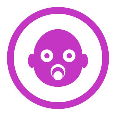 Bebek kafa vektör simge yuvarlak