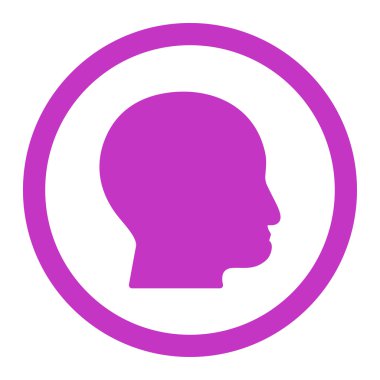 Kel kafası vektör simge yuvarlak