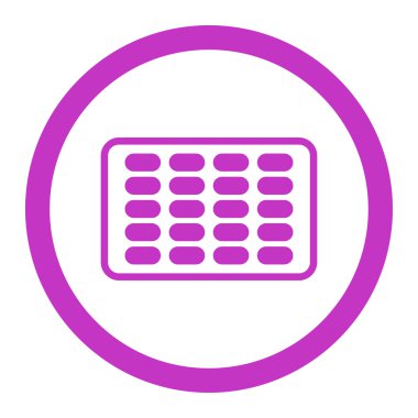 Blister yuvarlak vektör simgesi