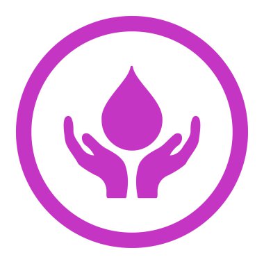 Kan bağışı yuvarlak vektör simgesi