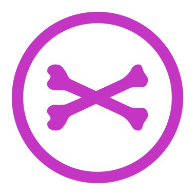 Kemikleri yuvarlak vektör simgesi