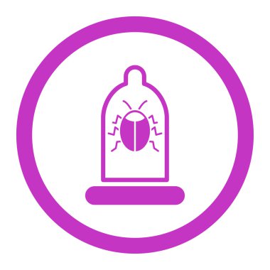 Hata koruma yuvarlak vektör simgesi