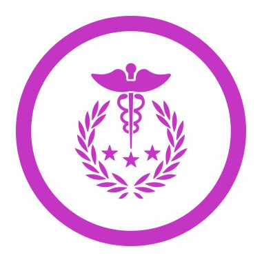 Caduceus Logo yuvarlak vektör simge