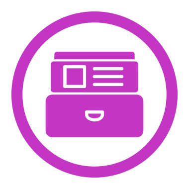 Dizin kutusunda yuvarlak vektör simgesi