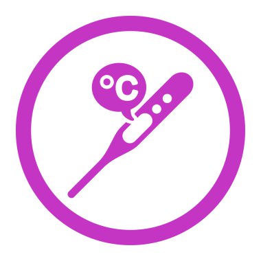 Celsius sıcaklık yuvarlak vektör simgesi