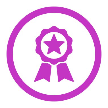 Vektör simge sertifikası mührüne yuvarlak