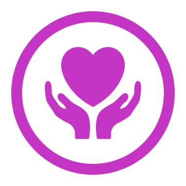 Sadaka yuvarlak vektör simgesi