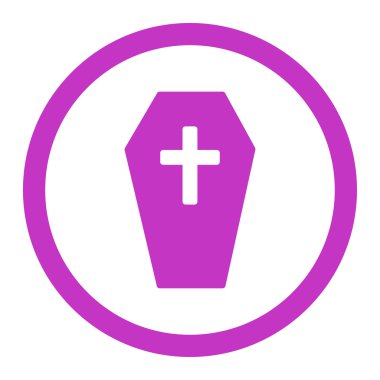 Tabut yuvarlak vektör simgesi