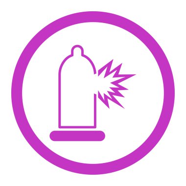 Prezervatif hasar vektör simge yuvarlak