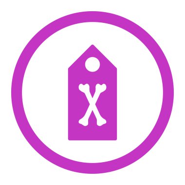 Ölü işaret yuvarlak vektör simgesi