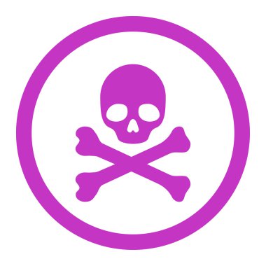 Ölüm yuvarlak vektör simgesi