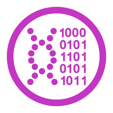 DNA kodu yuvarlak vektör simgesi