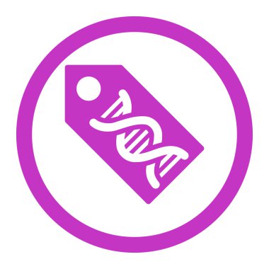 DNA işaret yuvarlak vektör simgesi