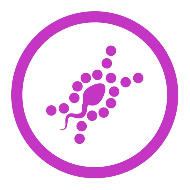 DNA çoğaltma yuvarlak vektör simgesi