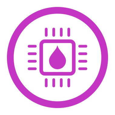 Analiz çip yuvarlak vektör simge damla