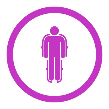 Dış iskelet yuvarlak vektör simgesi