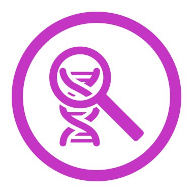 DNA yuvarlak vektör simge keşfetmek