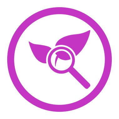 Doğal ilaçlar yuvarlak vektör simge keşfetmek