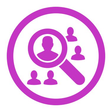 Hastalar yuvarlak vektör simge keşfetmek