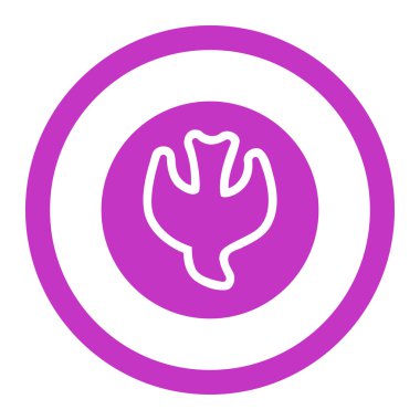 Düşen ruh yuvarlak vektör simgesi