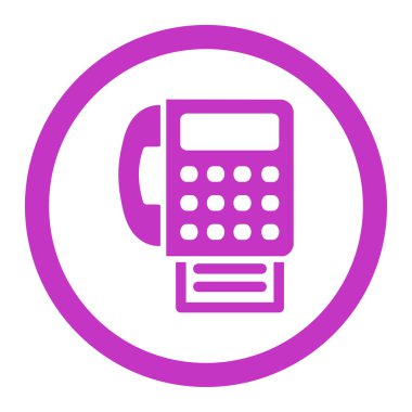 Yuvarlak vektör simge Faks