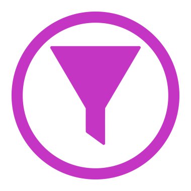 Filtre yuvarlak vektör simgesi