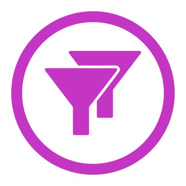 Filtreleri yuvarlak vektör simgesi