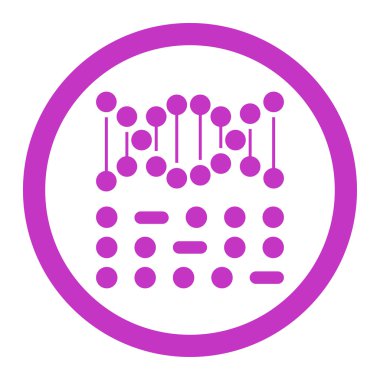 Genetik kod yuvarlak vektör simgesi