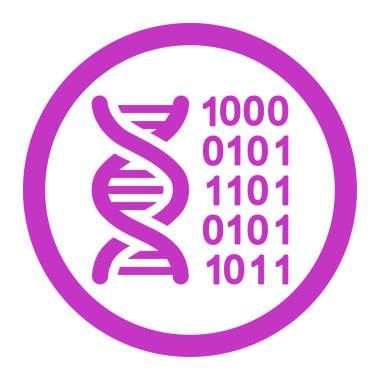 Genetik kod yuvarlak vektör simgesi