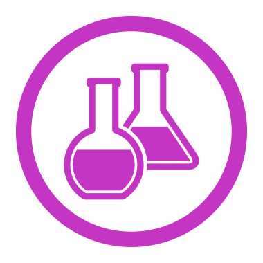 Cam şişeler yuvarlak vektör simgesi