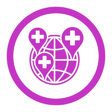 Vektör simgesi genel klinik şirket yuvarlak