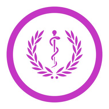 Sağlığa bakım amblemi vektör simge yuvarlak