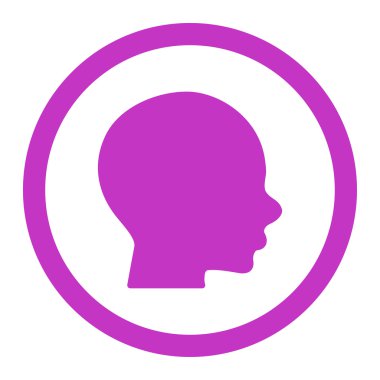 Kafa yuvarlak vektör simgesi