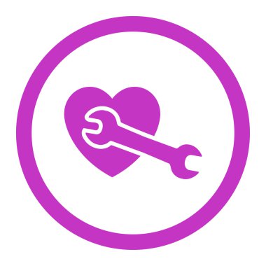 Kalp ameliyatı yuvarlak vektör simgesi