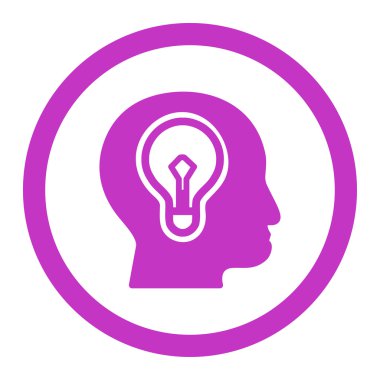 Fikir yuvarlak vektör simgesi