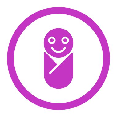 Bebek yuvarlak vektör simgesi