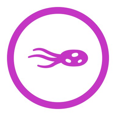 Mikroorganizma yuvarlak vektör simge rahatsız