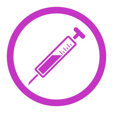 Enjeksiyon yuvarlak vektör simgesi